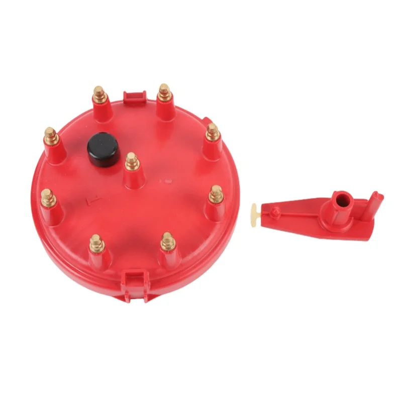 

Ignition Distributor Cap Rotor Kit DC12V 8233 Brass Terminals Replacement For Bronco E-150 E-250 V8 5.0L 5.8L Red