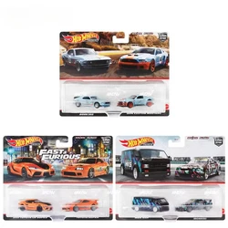 Hot Wheels-Ensemble de 2 voitures de culture premium pour enfants, jouets pour garçons, moulé sous pression 1:64, MBK Van Nissan Skyline GTR Toyota Supra Ford