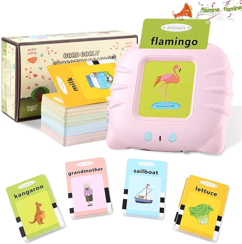 Educational Learning Talking Sight Words Flash Cards Kindergarten Kids English Language Electronic Book Toddlers Reading Gadget