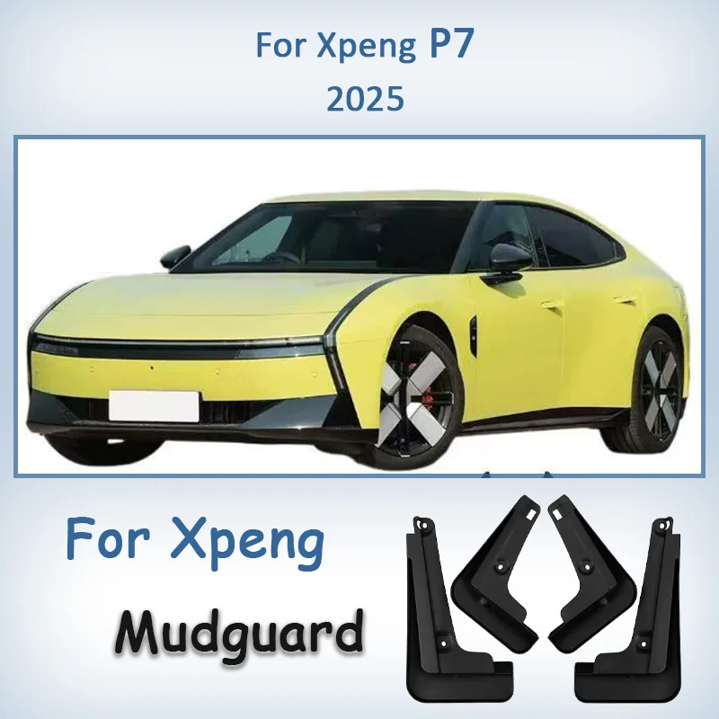 

Для Xpeng P7 2025 автомобильные аксессуары брызговик брызговики крылья авто передние и задние брызговики комплект аксессуаров для внешних деталей