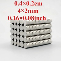 100 standard size 4x2mm circular super strong magnetic discs, suitable for DIY crafts and refrigerator sticker products