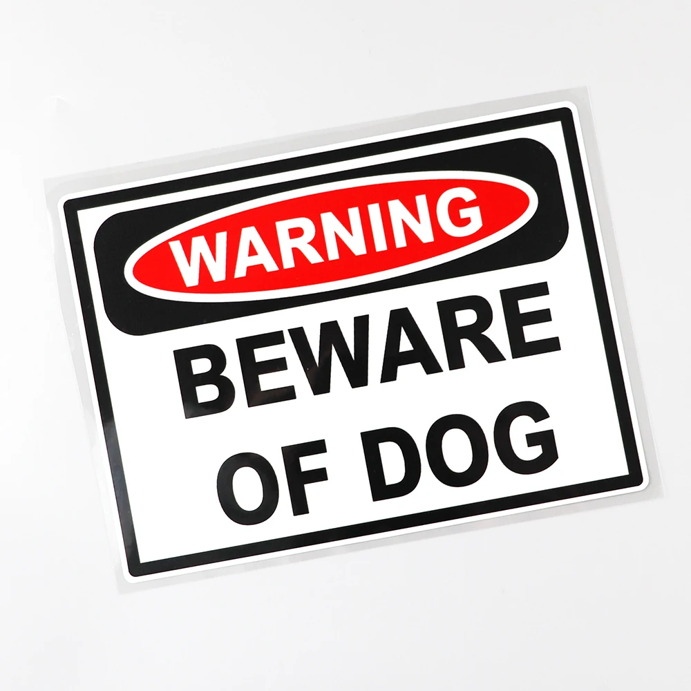 

BEWARE OF DOG Sign Waterproof Decal PVC Car Sticker 16.5CM×12.1CM