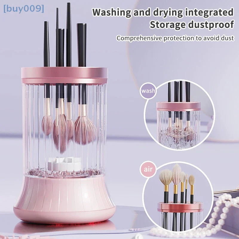 

Makeup Brush Cleaner Rechargeable Cosmetic Brush Cleaner Machine Makeup Brush Cleaning Tool,Multifunctional Drying Accessories