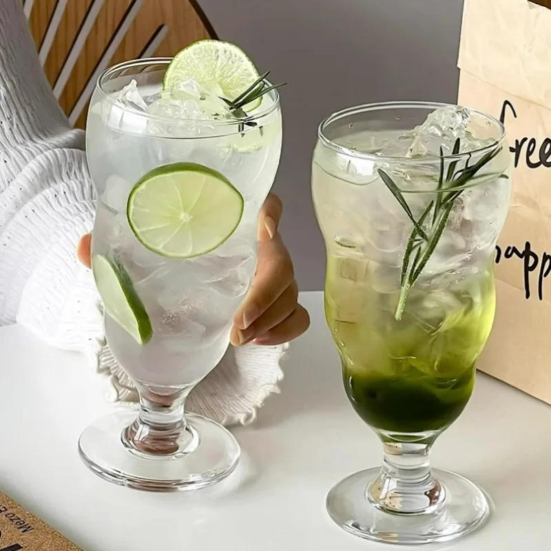 

Irregular High-foot Wine Cup Personalized Cocktail Glasses Cups Creative Soda Water Cup Juice Cold Drink Cups Bar Kitchen Tools
