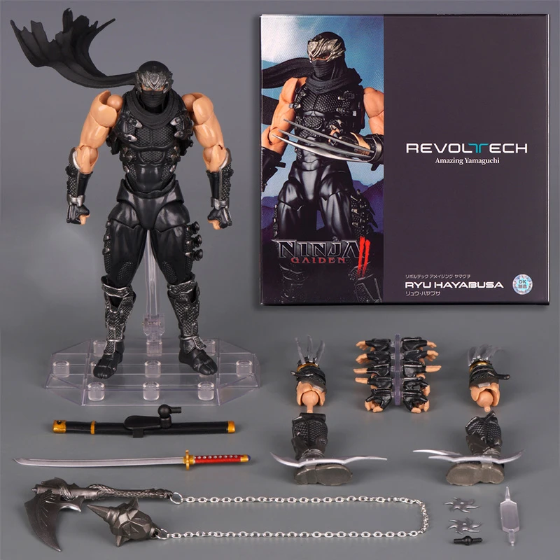 

OK версия Kaiyodo Revoltech Yamaguchi Ninja Gaiden Aciton Фигурка Hayabusa Аниме Фигурка Модели Комплект Коллекционные Подарки На Заказ