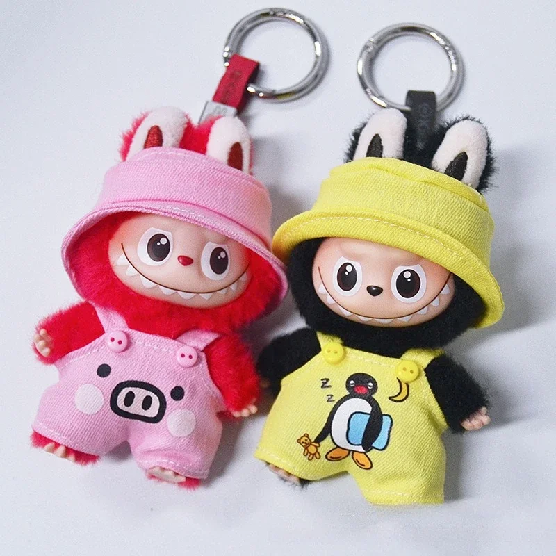 

Overalls Clothes for Labubu V4 Clothing for Labubu 4.0 The Monsters Pin for Love Series Doll Outfit Fisherman Hat Parts