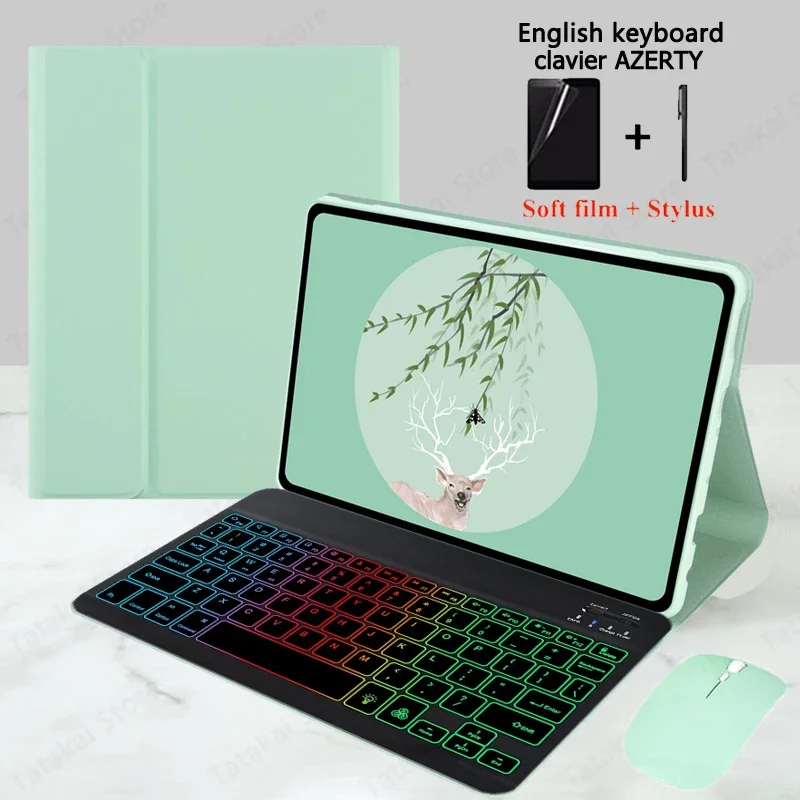 

Rainbow Backlit Keyboard for Xiaomi Pad 6 Pro Case AZERTY Clavier French for Xiaomi Mi Pad 6 Case MiPad 6 Coque Clavier AZERTY