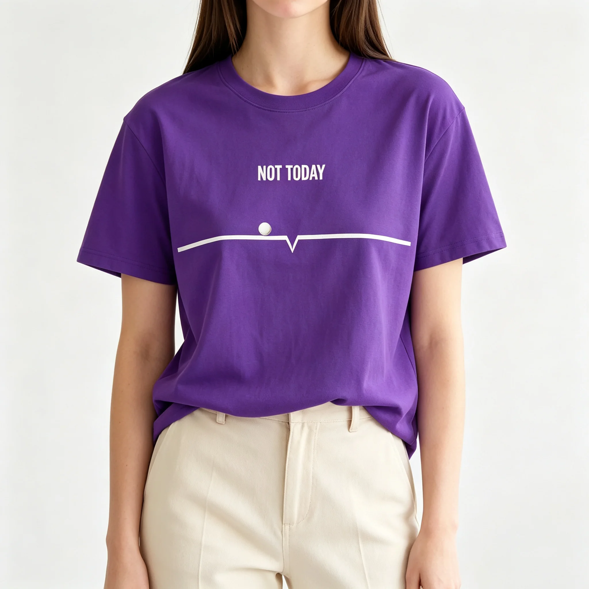 Women's Not Today Simple Minimalist Marble Roll Line Graphic T Shirt Funny Sarcastic Quote Short Sleeve Casual Tee