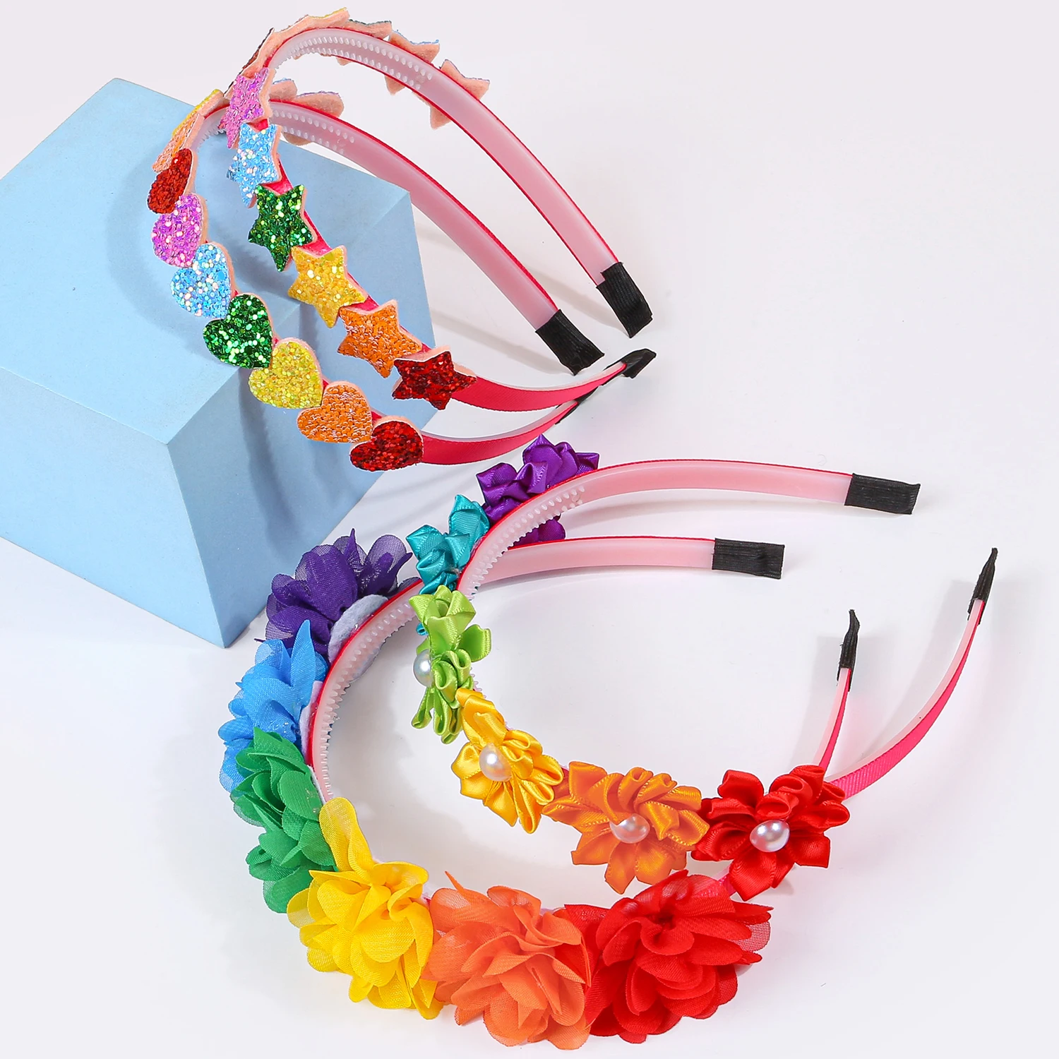 1/3pcs แฟชั่นสายรุ้งดอกไม้สําห - Art And Craft Hair บทวิจารณ์และราคา