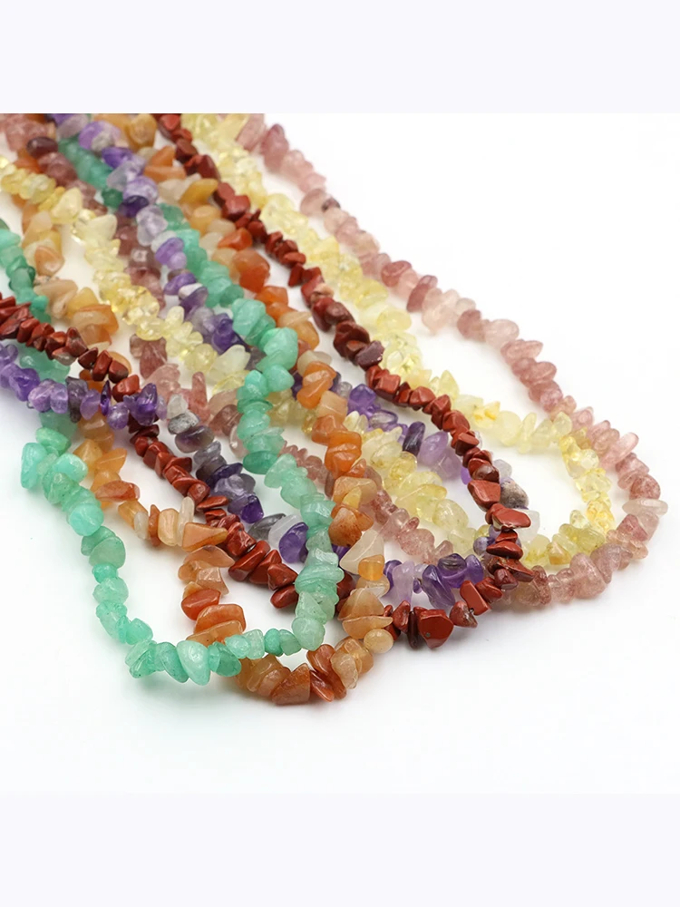 AliExpress NONE 16/32inches Natural Chips Gravel Stone Irregular Amethysts Garnet Beads For Jewelry Making DIY Bracelet Necklace Accessorie Gift