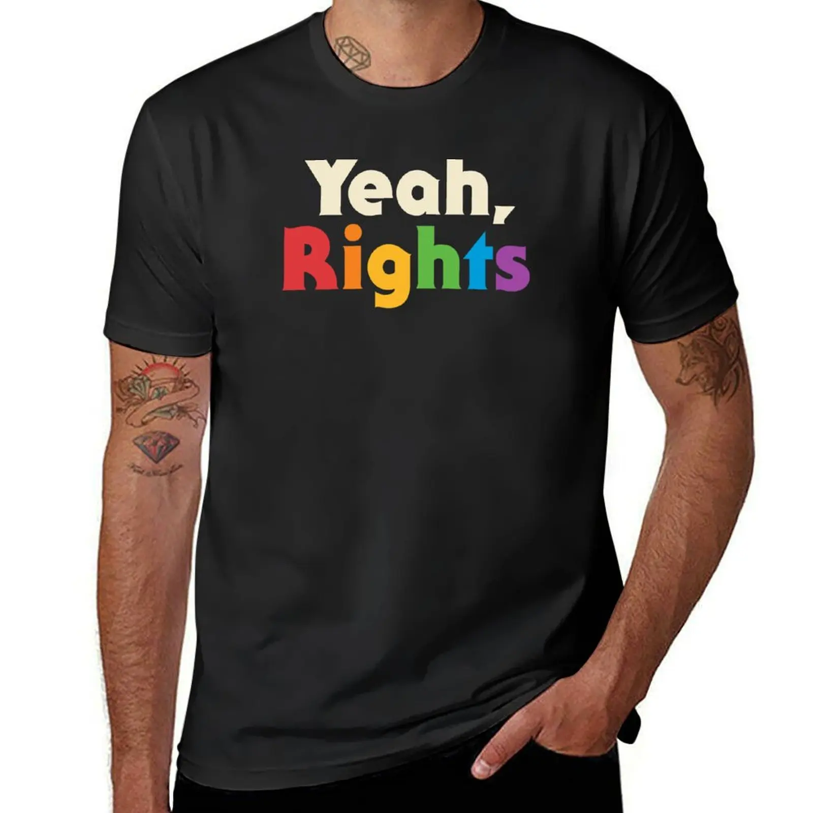 Yeah, Rights T-Shirt Blouse Aesthetic clothing korean fashion quick-drying Men's clothing