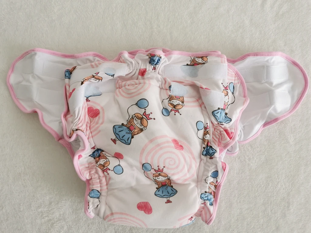 Adult Printed princess cloth pant /Cloth diaper with padding inside