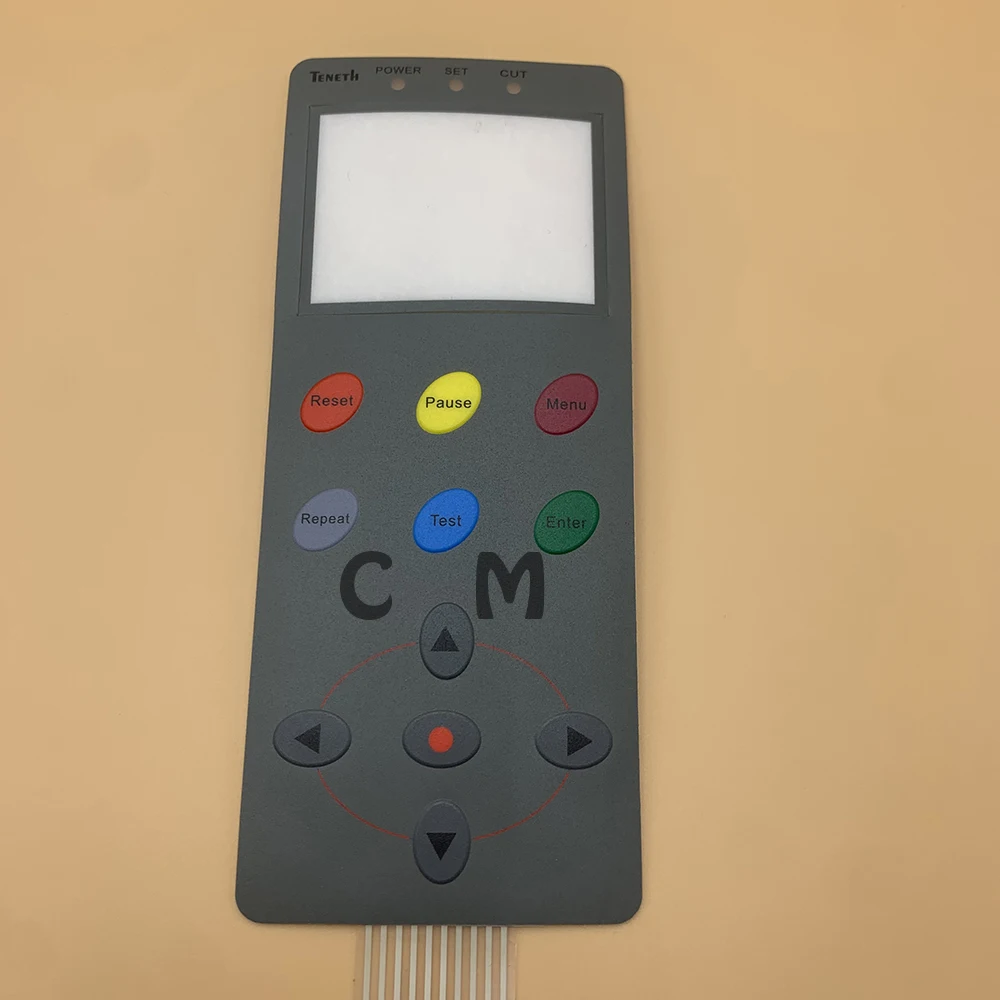 Plotter Keyboard Keypad Panel Of Kuco Teneth TH1300 TH740 TH740LX TH330LX Button Control Panel Mask Film For Kuco Vinyl Cutter