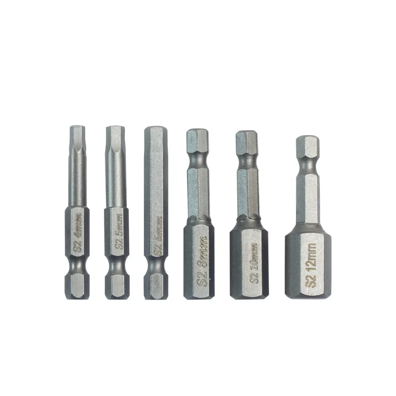 50mm Hexagon Bit Set S2 Bullet Head Torque Bit Set with Magnetic Electric Bit Set