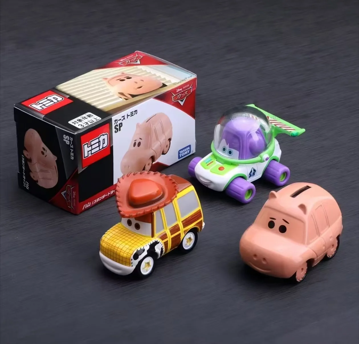 Takara Tomy Dream Tomica Cars SP Hamm Buzz Lightyear Woody Disney Pixar, modèle de voiture en alliage moulé sous pression, jouet de collection, véhicule décoratif.