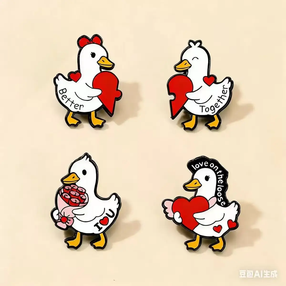 

Набор из 4 эмалевых брошей-уток для женщин, значки на лацкан, для рюкзаков, аксессуары для костюмов, модные украшения, подарки для друзей