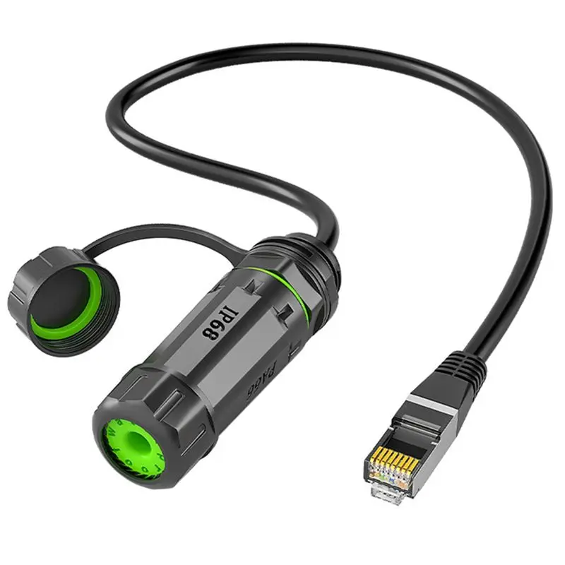 adaptador-ethernet-rj45-dt39-cat6-com-conector-de-montagem-em-painel-femea-a-prova-d'Agua-ip68-preto