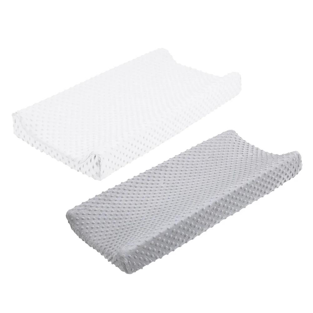 2 stuks aankleedkussenhoes lichtgewicht polyester zacht antislip babycommode pad beschermer wasbaar herbruikbaar babygebruik