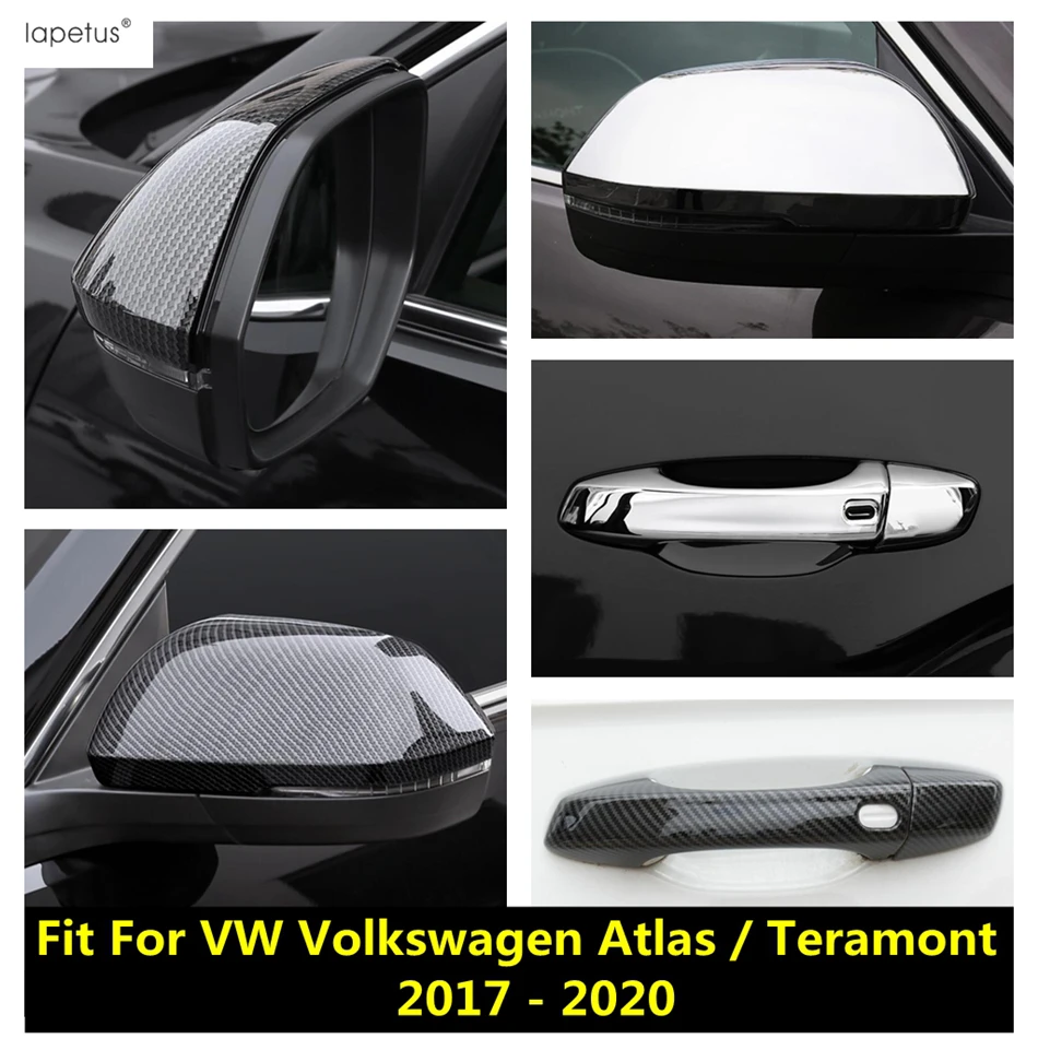 

Side Door Handle / Rearview Mirror Cap Cover Trim For VW Volkswagen Atlas / Teramont 2017 - 2020 ABS Chrome Accessories Exterior