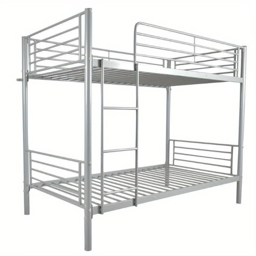 

Metal Bunk Beds Frame over Twin Ladder for Adult Bedroom 3 Colors with 2 Side Ladders, Space Saving,