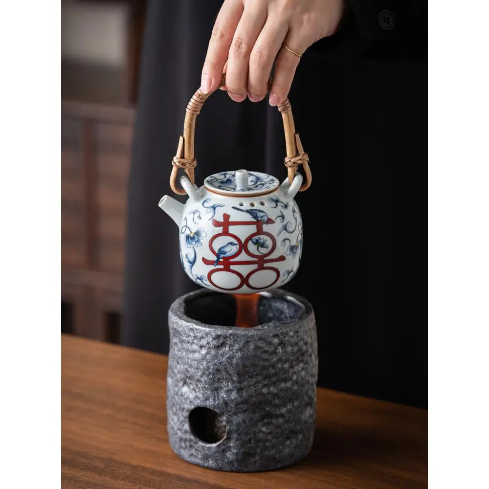 Elegante Tetera de Alta Gama para Regalo de Boda o Compromiso, para Recién Casados y Novias, Marca Gourmet para el Hogar, Cerámica Pintada a Mano