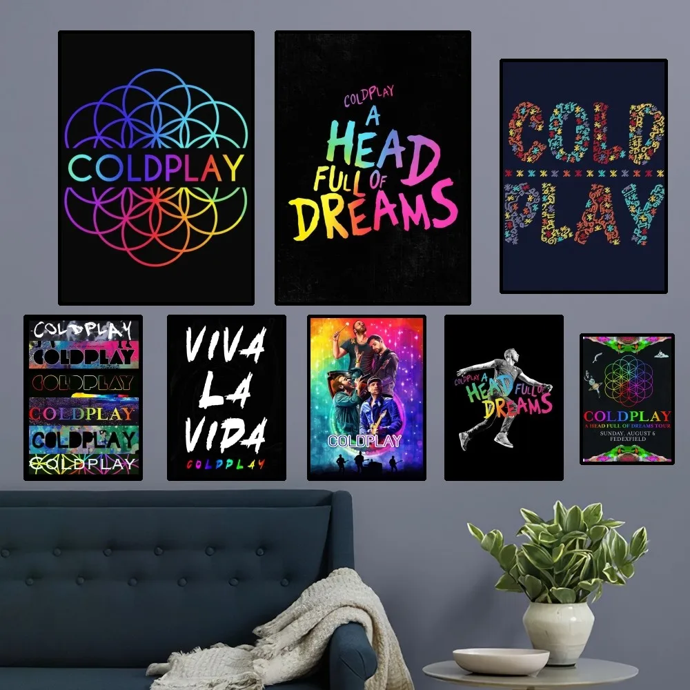 Rock Coldplay Band Poster Home Room Decor Livingroom Bedroom Aesthetic Art Wall Painting Stickers