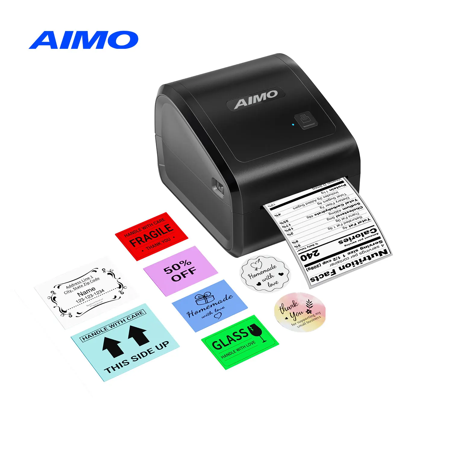 

AIMO New Arrivals D550 Blue tooth USB Connect Label Printer Thermal Shipping Label Printer