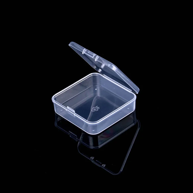 Mini Square Boxes Clear Plastic Jewelry Storage Case Container Packaging Box for Earrings Rings Beads Collecting Small Items