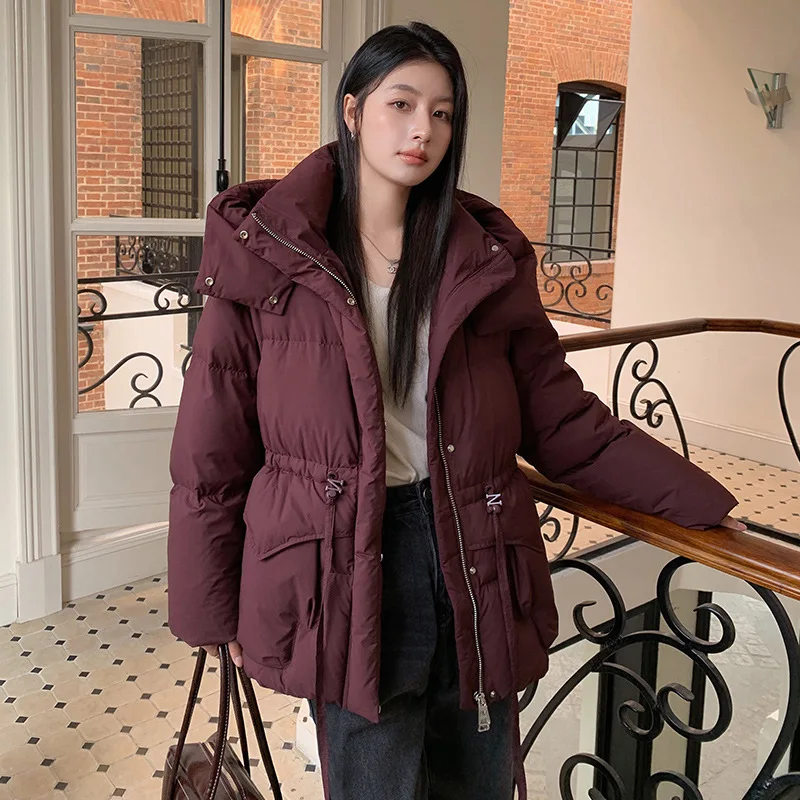 2026 Winter New Women's Down Jacket Commuter Windproof Hooded High End Jacket