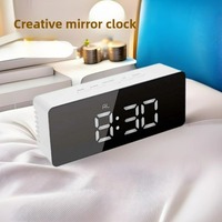 Student-Specific Multi-Functional LED Digital Desktop Clock-Sleek Smart Quiet Luminous Accurate Easy-to-Read Mirror Alarm