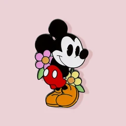 Cartoon Character Brooch Creative Mickey Mouse Cute Enamel Pin Metal Badge Jewelry Clothing Backpacks Decorative Accessories