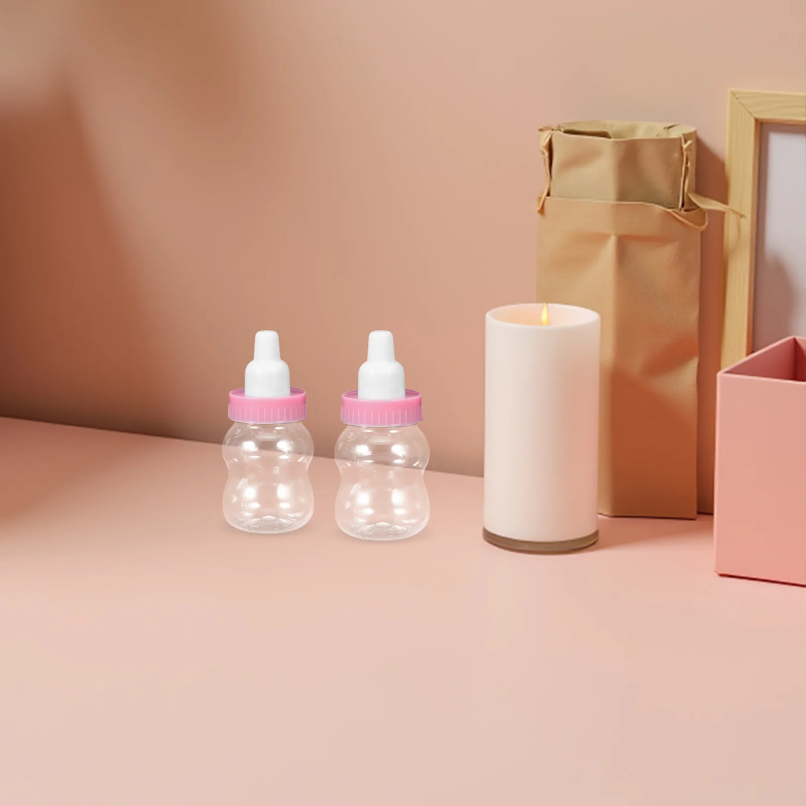 

12Pcs Baby Bottle Shaped Containers Multifunctional Piggy Banks Candy Boxes for Baby Showers Birthdays Candy Packing Boxes