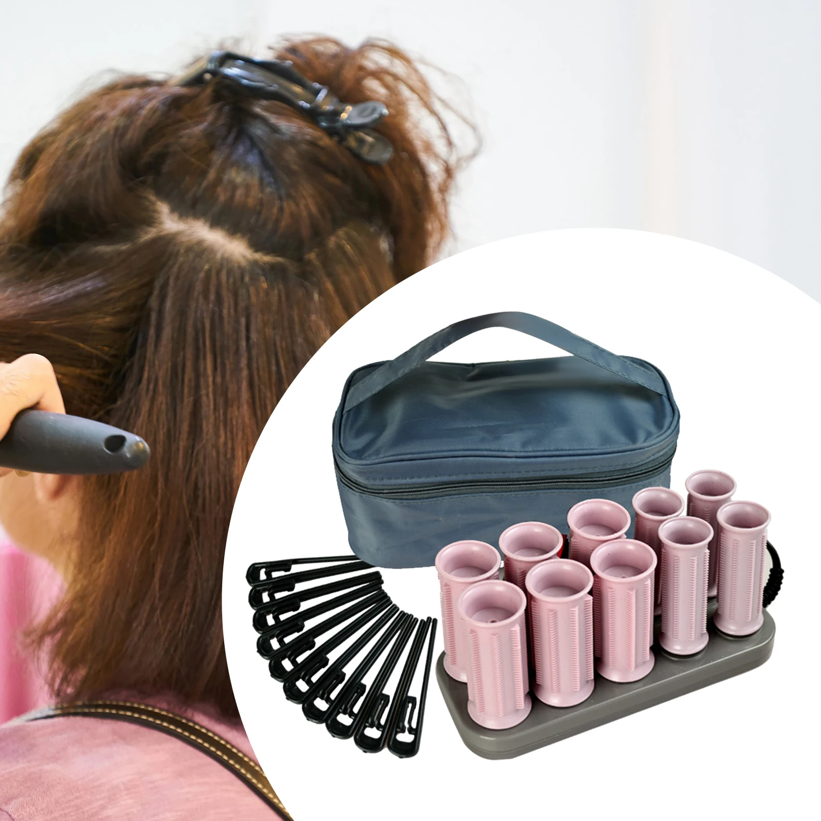 10Pcs Heated Hair Rollers Easy to Operate Classic Fast Heat DIY Hairstyles 70W for Short Hair and Long Hair Hair Styling Tool