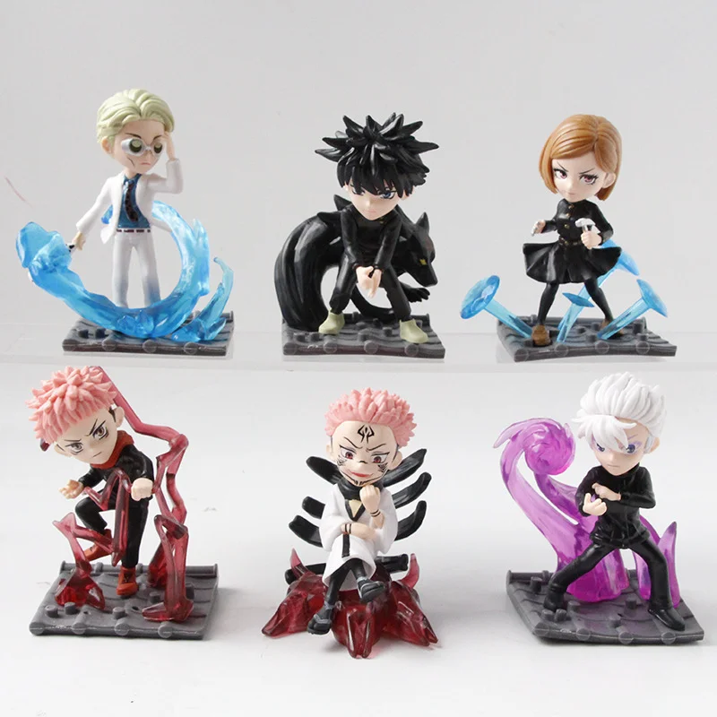 Anime-Figur Jujutsu Kaisen Serie 6 Stile Itadori Yuji Gojo Satoru Megumi Kampf-Spezialeffekte Statue PVC-Modell Ornament Spielzeug