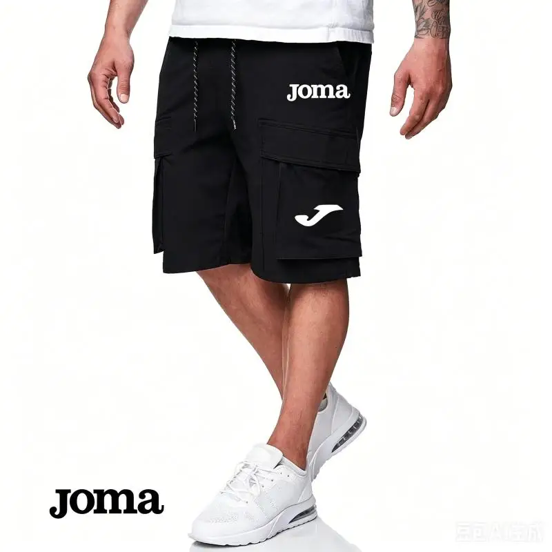 

JOMA Big discount Summer men loose straight pants Casual multi-pocket Shorts Print fashion Shorts drawstring daily cargo short