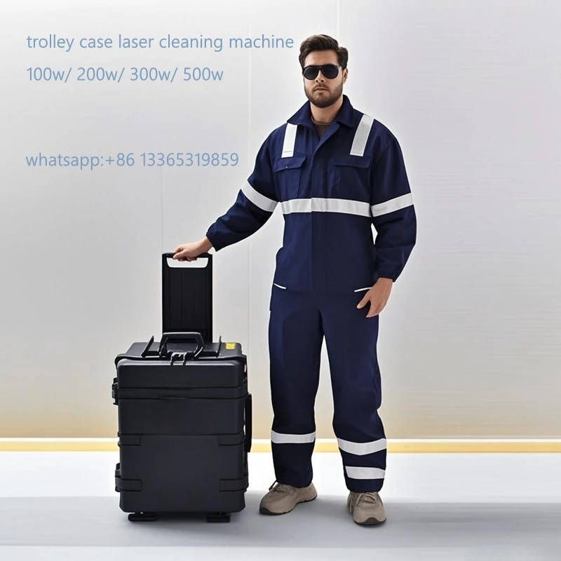 Máquina de limpieza láser de pulso de 500W para pintura en madera, máquina de limpieza láser portátil de 300W 500W