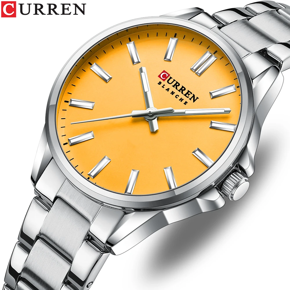 CURREN Simple pulsera de las mujeres luminosa de cuarzo relojes para mujer deportes ronda impermeable negocios reloj Relogio femenino