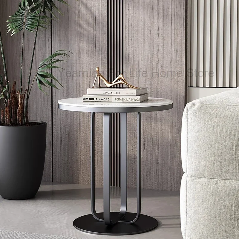 

Round High Coffee Table Standing Aesthetic Simple Nordic Luxury Modern Side Table Designer Mesa Auxiliar Chinese Style Furniture