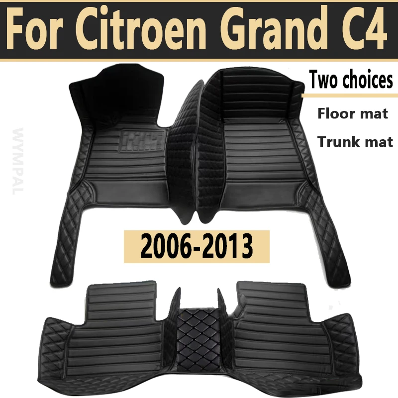 แผ่นปูพื้นรถยนต์สำหรับ Citroen Grand C4 Picasso spacetourer 7ที่นั่ง2006 ~ 2013พรมปูพื้นรถพรมแผ่นภายในอุปกรณ์เสริมรถยนต์2010