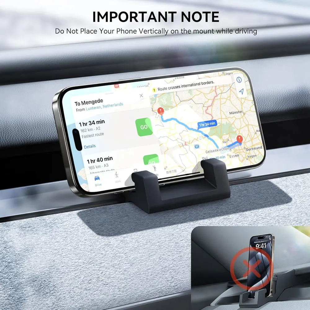 Silicone Phone Mount For Tesla Model Y 2020-2026 Model 3 Accessories 2017-2026 Also Functions as a Vent Hook and Sunglass Holder view 3