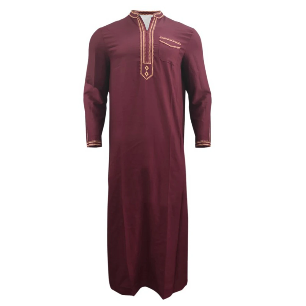 Comfy Fashion Daily Holiday Men Robe Clothes Casual Comfortable Long Sleeve Loose Muslim Slight Stretch Spring