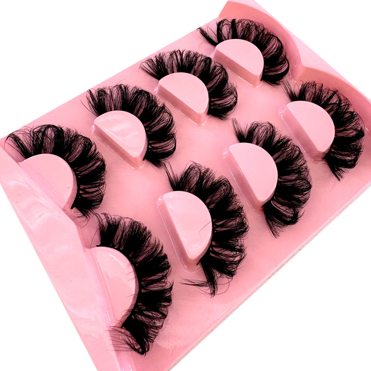 AMSDCN 4 Pairs Fake Eyelashes Thick Long False Eyelashes Dramatic Lashes 3D Faux Mink Eyelashes Wholesale Full Strip Lashes Ma