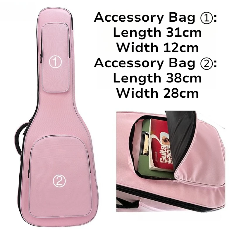 أكسفورد القماش حقيبة الغيتار الكهربائي سميكة طارد المياه الكتفين المحمولة الغيتار على ظهره ملحقات الآلات الموسيقية