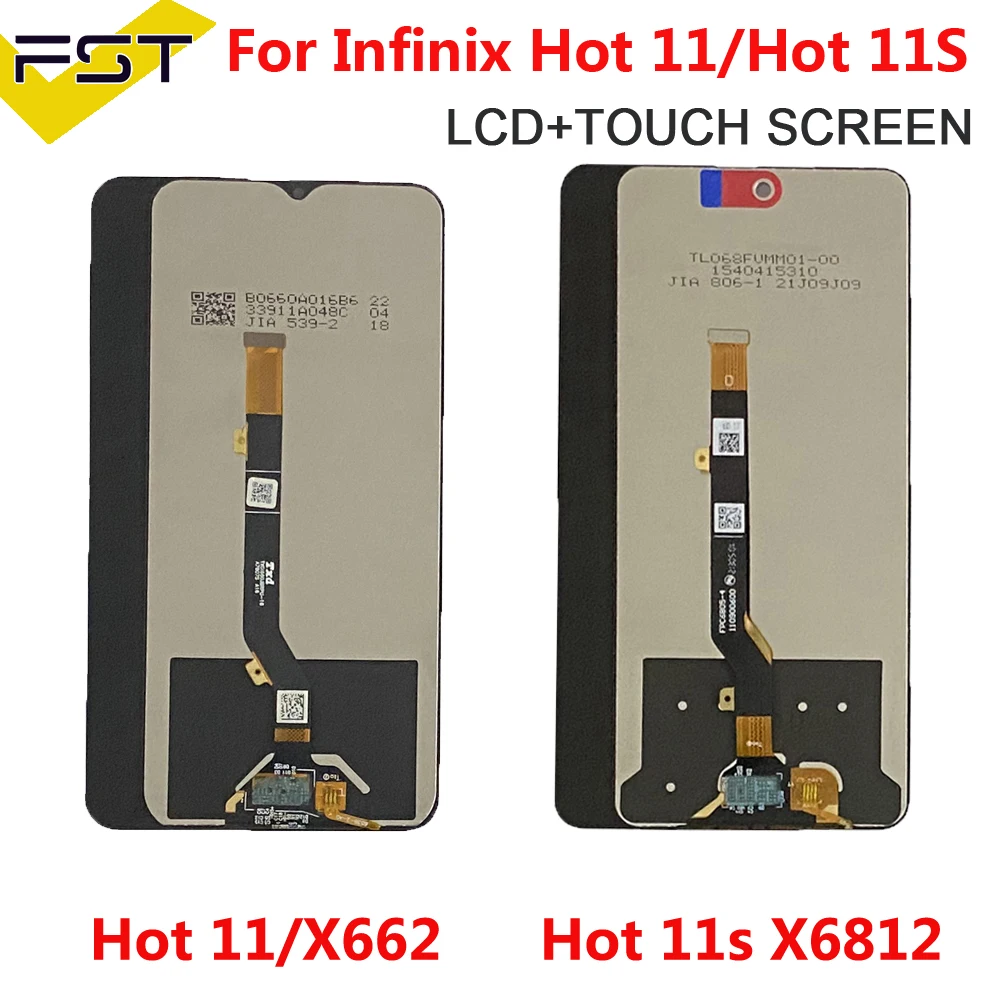 Originale per Infinix Hot 11s X6812 X6812B NFC Display LCD Touch Screen Assembly Digitizer per Infinix X662 Hot11 Hot 11 Play LCD