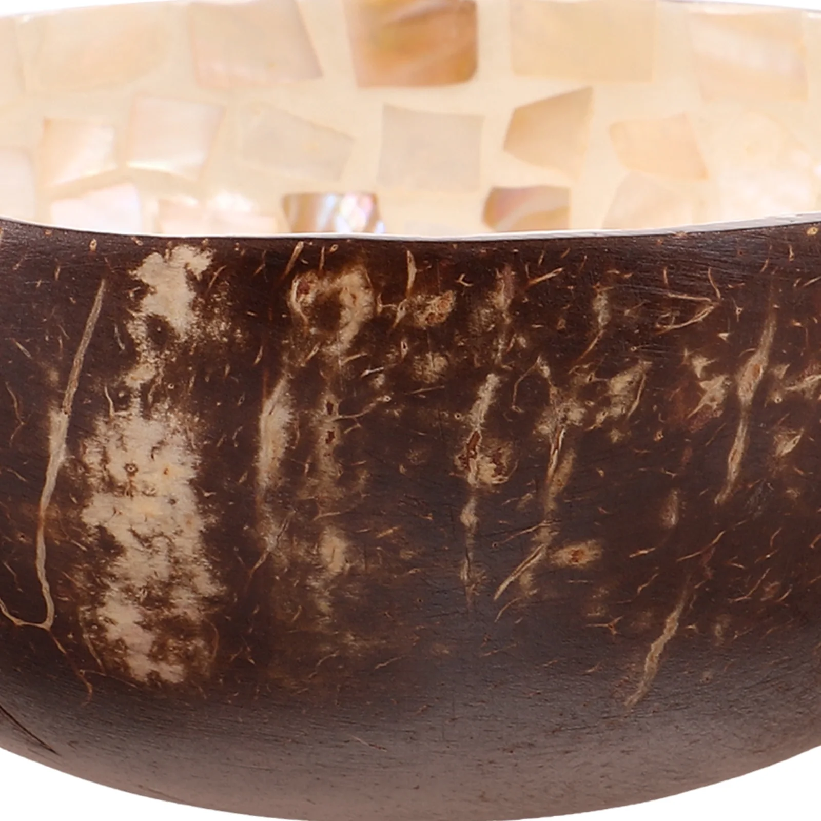 

Natural Style Coconut Bowl Exquisite Multi-Use Food Storage Decor Home Hotel Restaurant Container Key Bowl for Entryway Table