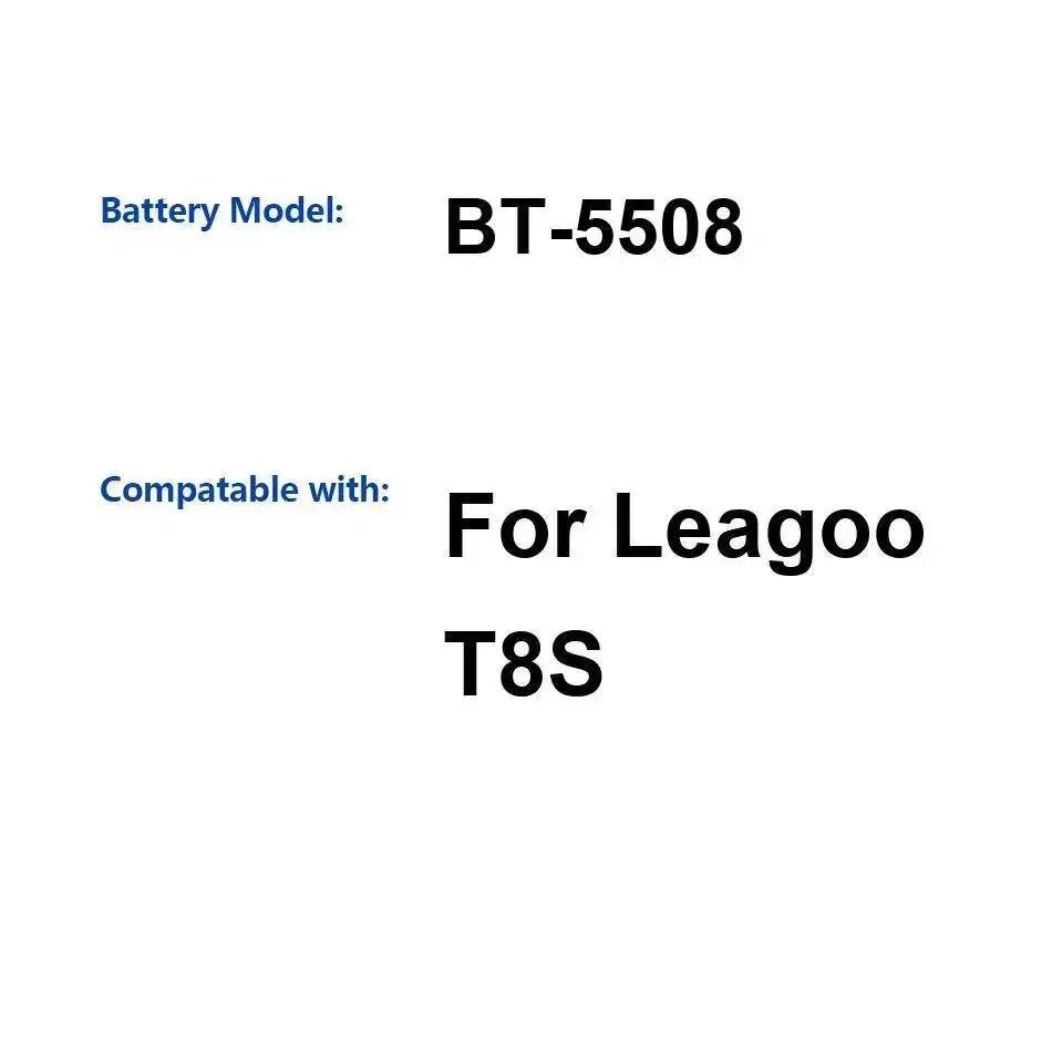 

BT-5508 Stable Reliable Power For Leagoo T8S Mobile Phone Battery 3080Mah