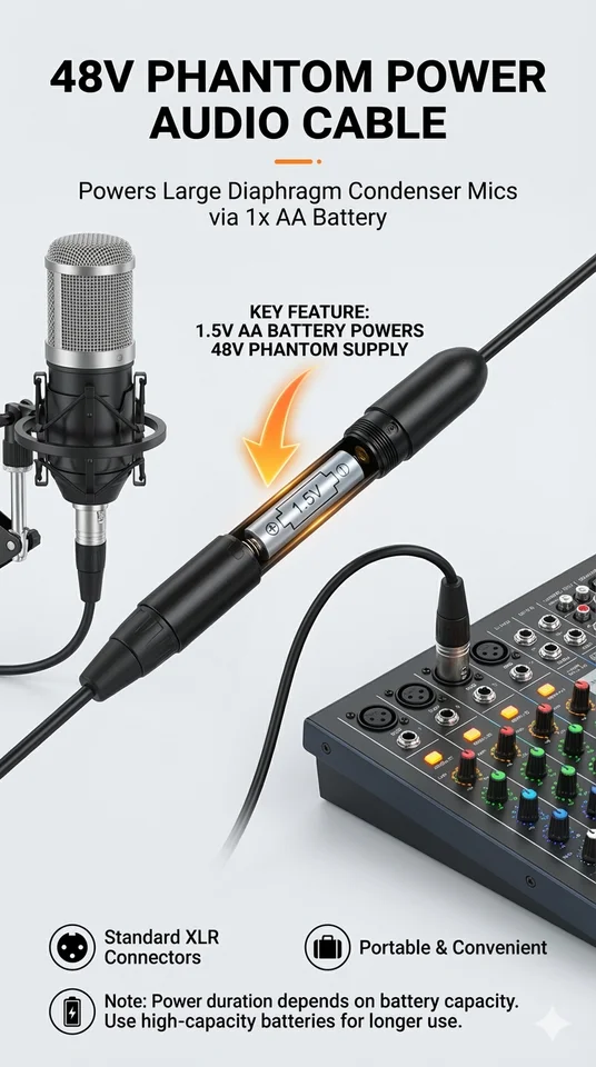 マイク変換プラグ3ピンminixlrから3ピンオスxlr,機器用,コンデンサー