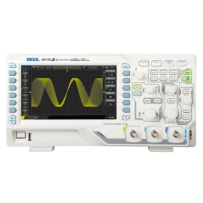 RIGOL DS1102Z-E DS1202Z-E 100-200MHz Osciloscopio digital 1GSa/s Frecuencia de muestreo 24Mpts Memoria 2 canales con RS232 UART I2C SPI