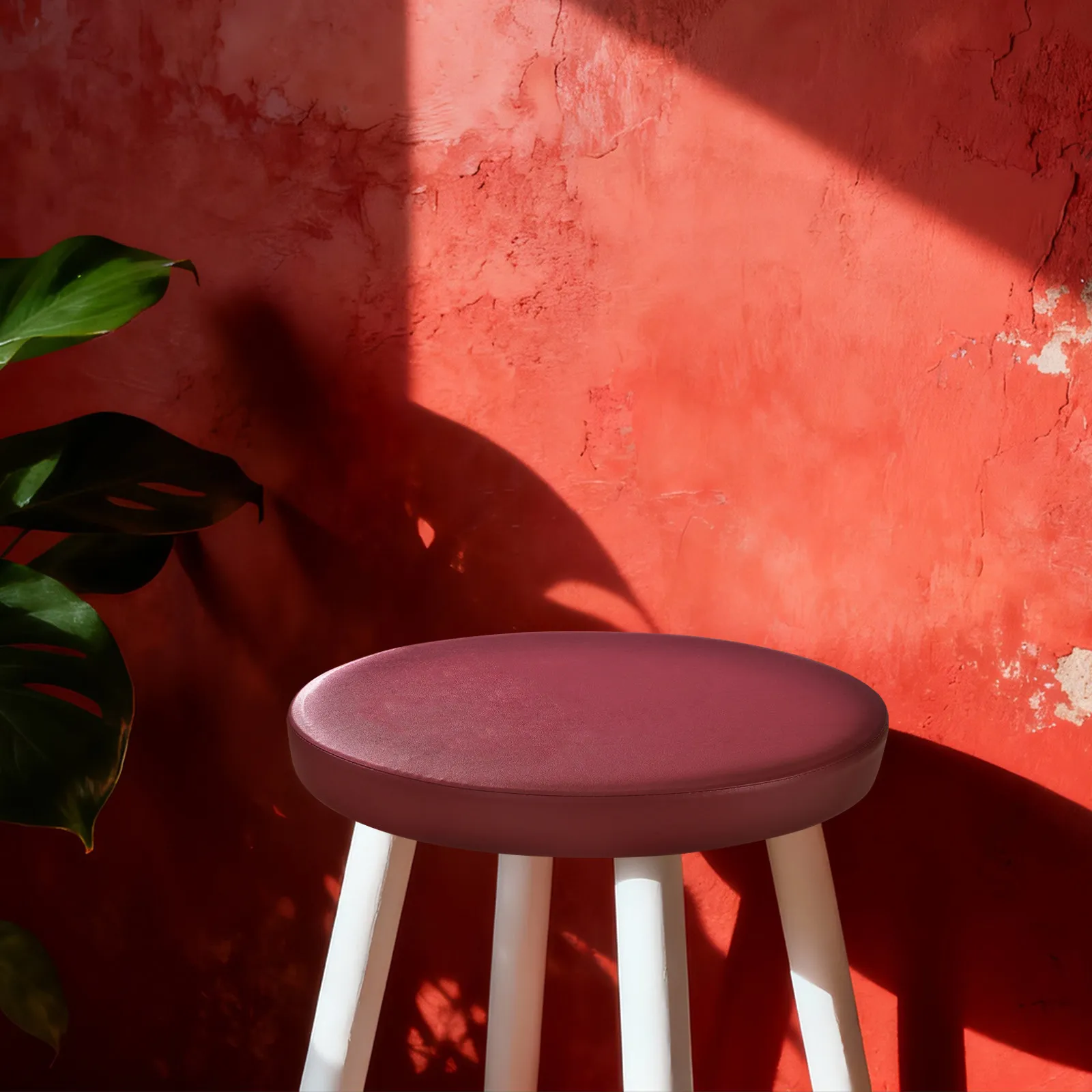 2Pcs Waterproof Round Barstool Seat Covers 12-15 Inch Bar Chair Cushion Cover Outdoor Kitchen Washable Removable Padded Cover view 5