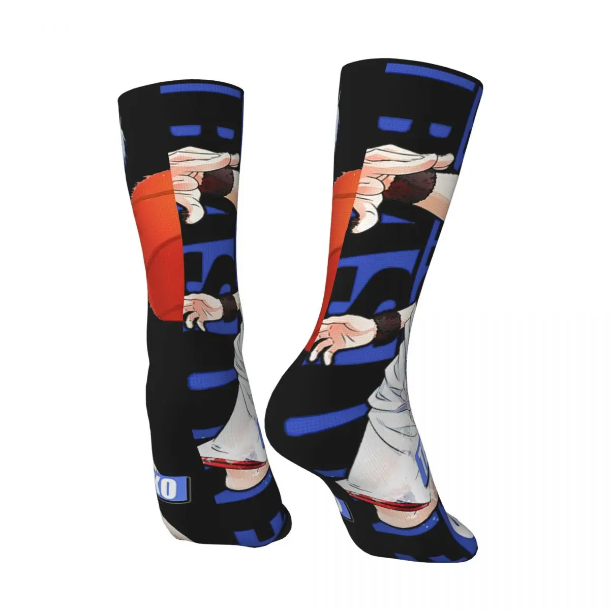 Happy Men's Compression Socks Road To Last Game Vintage Harajuku Kuroko No Basket Sports Anime Series Hip Hop Casual Crew Sock